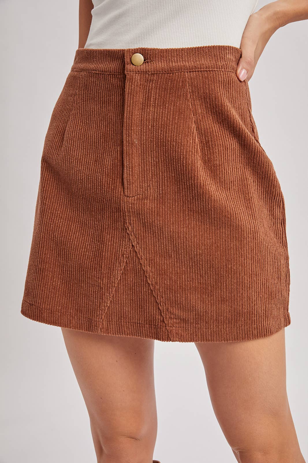 Bluivy Corduroy A-Line Mini Skirt view 3