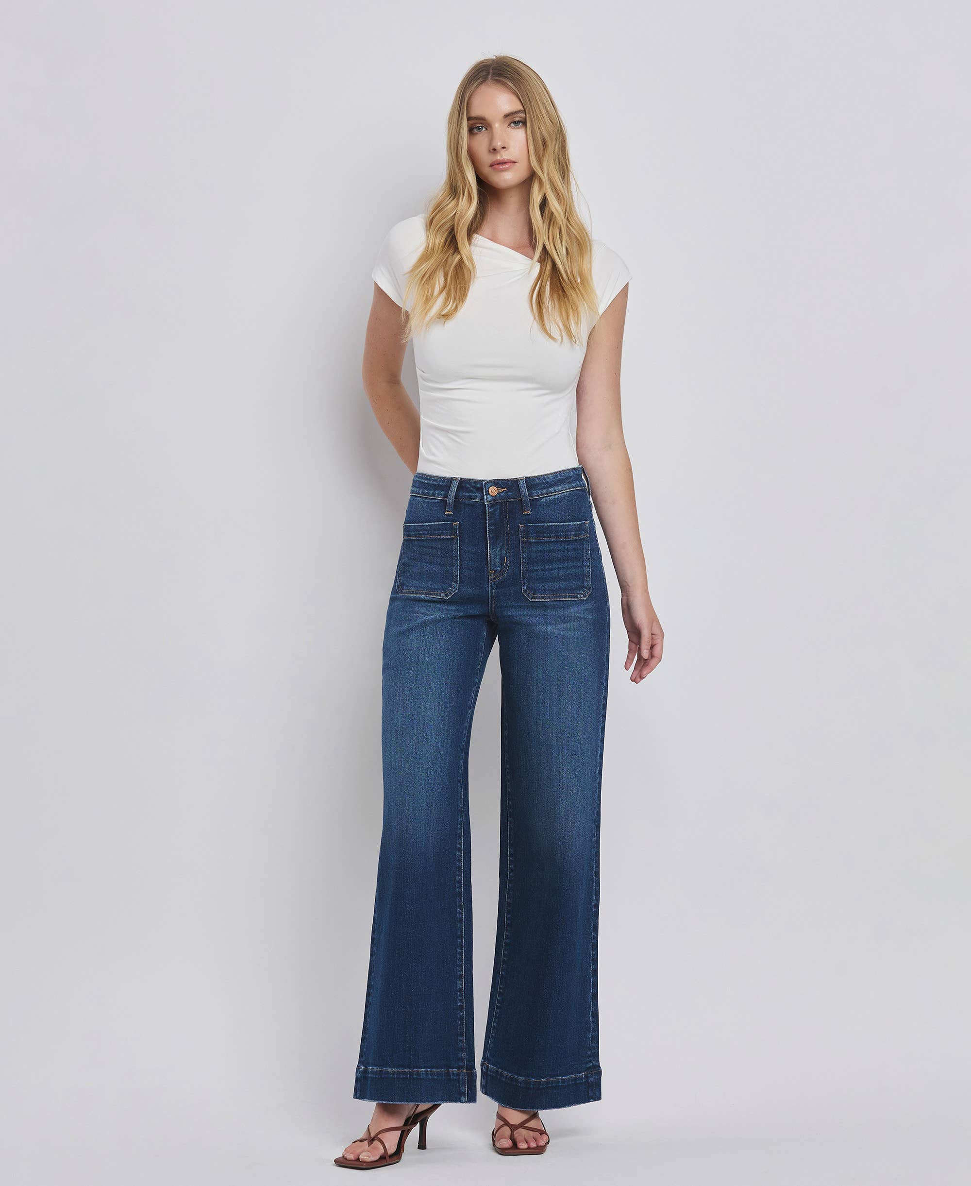 Flying Monkey High Rise Wide Trouser Jeans view 13