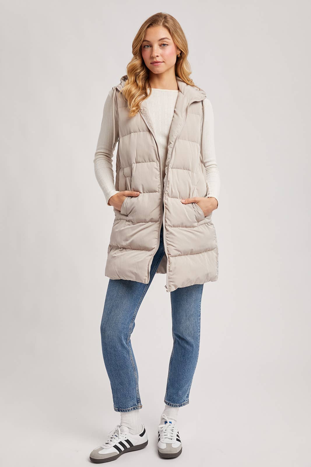 Bluivy - Hooded Longline Puffer Vest view 30
