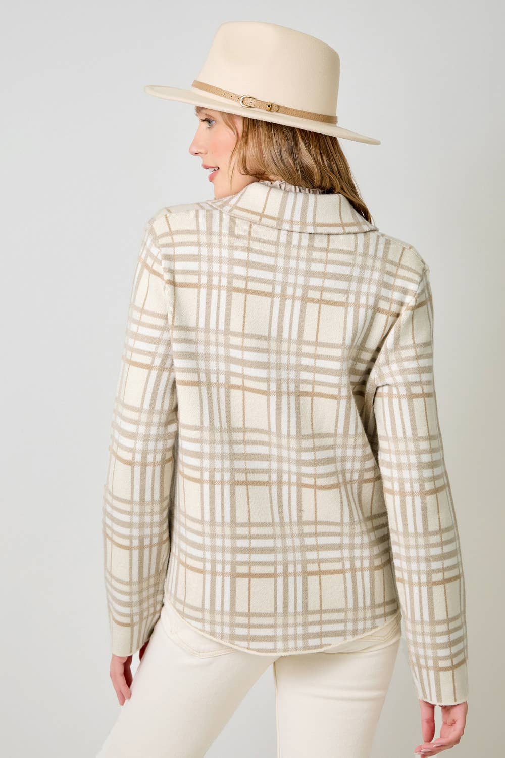Mystree Check Pattern Sweater Jacket view 4