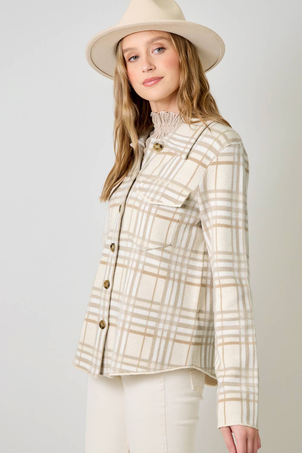 Mystree Check Pattern Sweater Jacket view 3