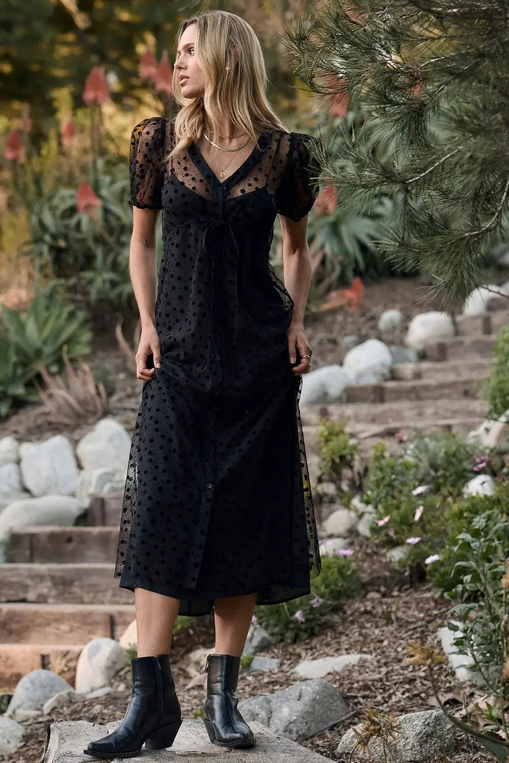 Saltwater Luxe Tamra Midi Dress - Black view 3