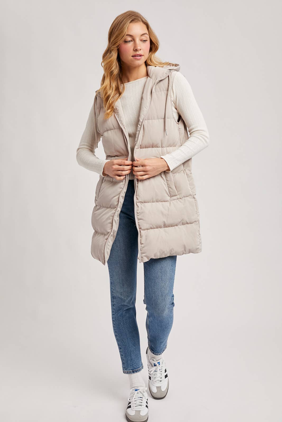 Bluivy - Hooded Longline Puffer Vest view 31
