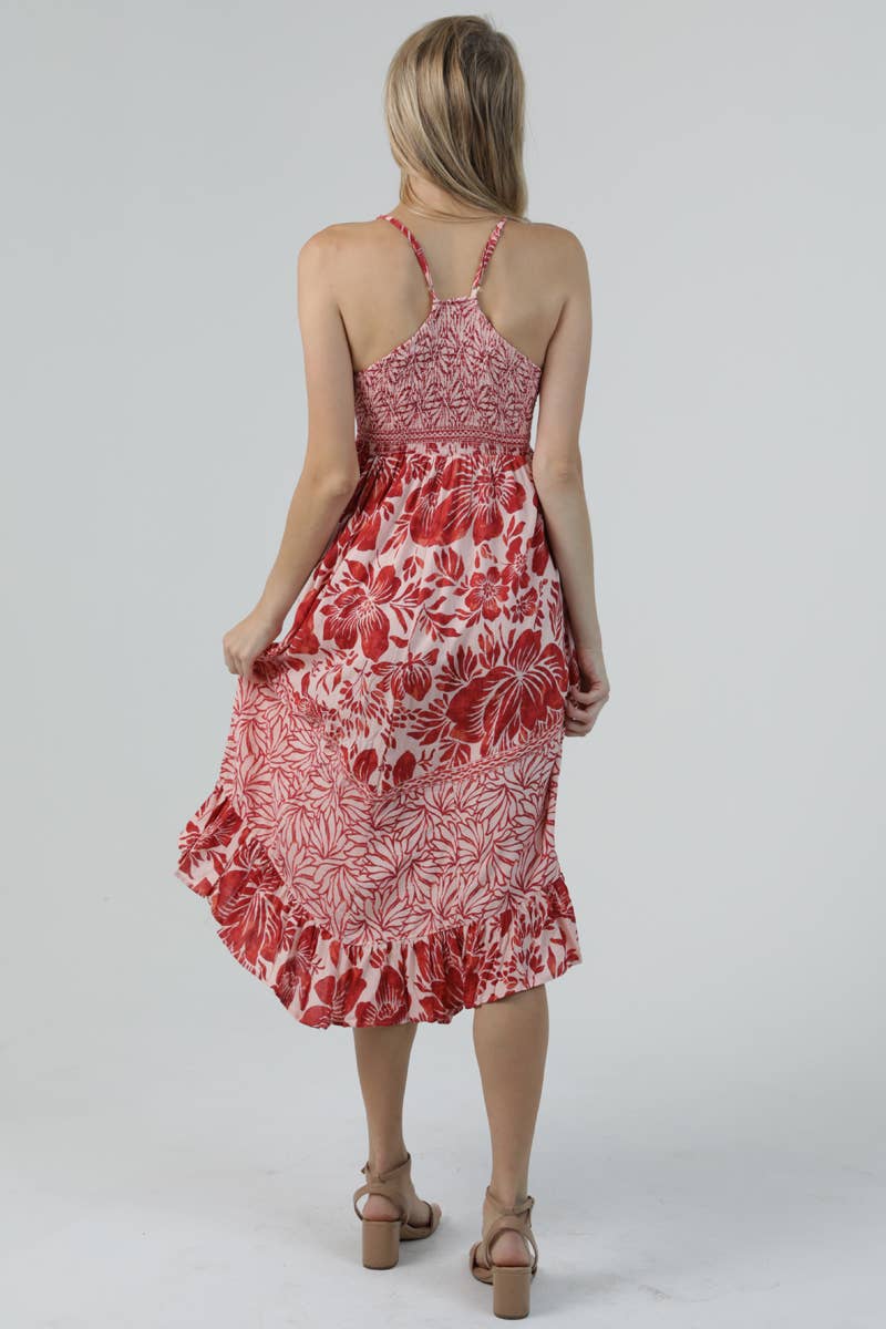 Angie Spaghetti Strap Lace Floral Maxi Dress view 5