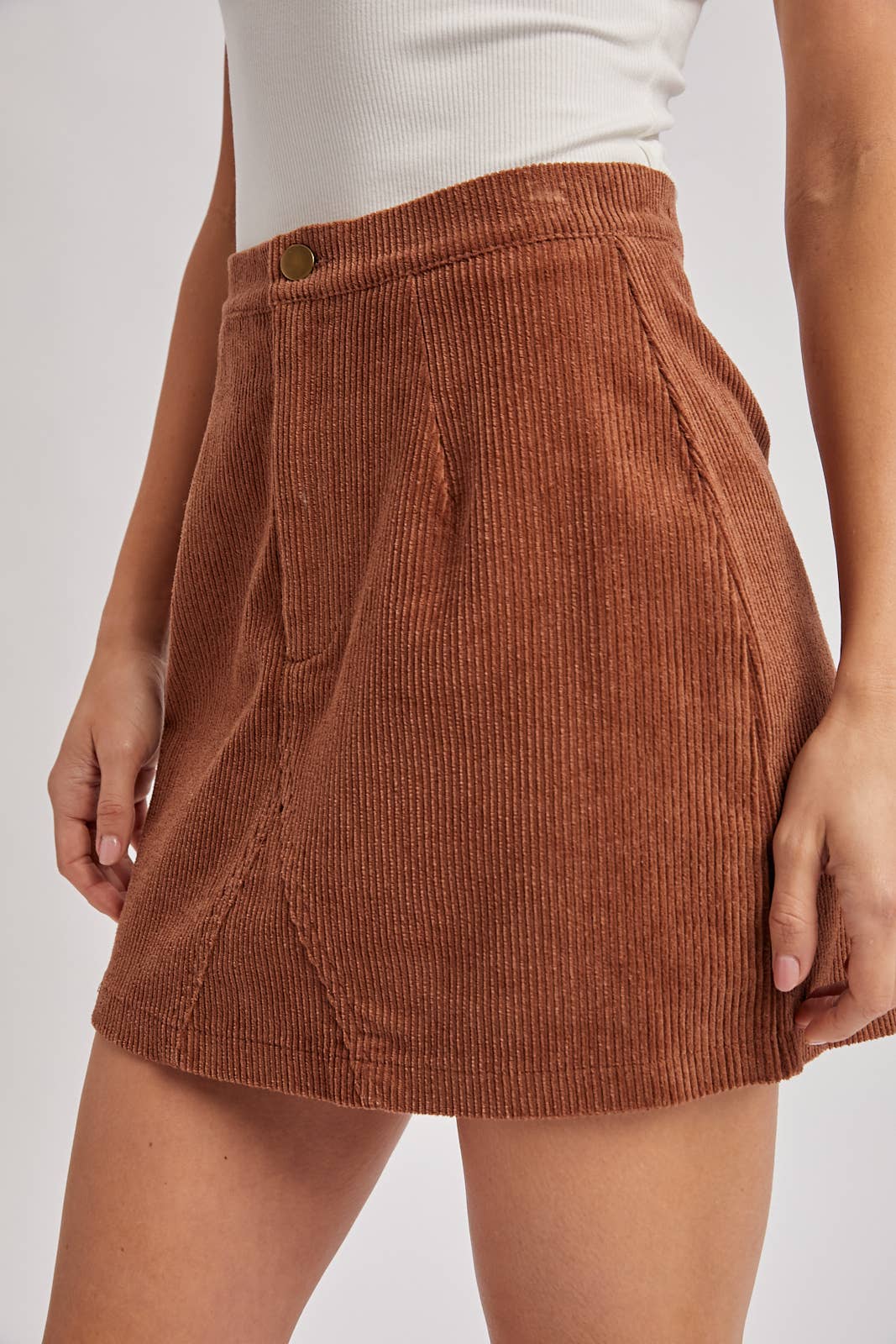 Bluivy Corduroy A-Line Mini Skirt view 4