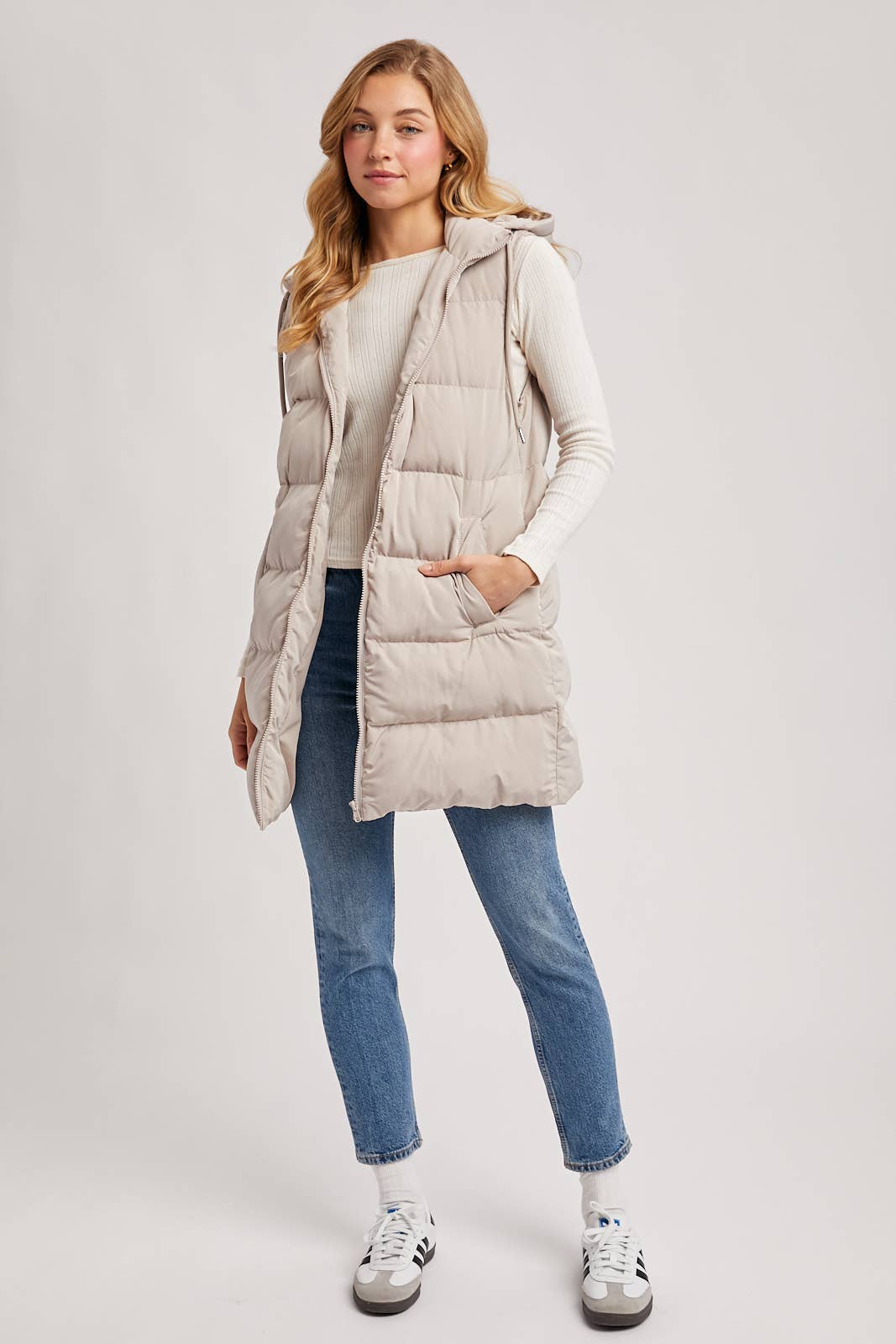 Bluivy - Hooded Longline Puffer Vest view 29