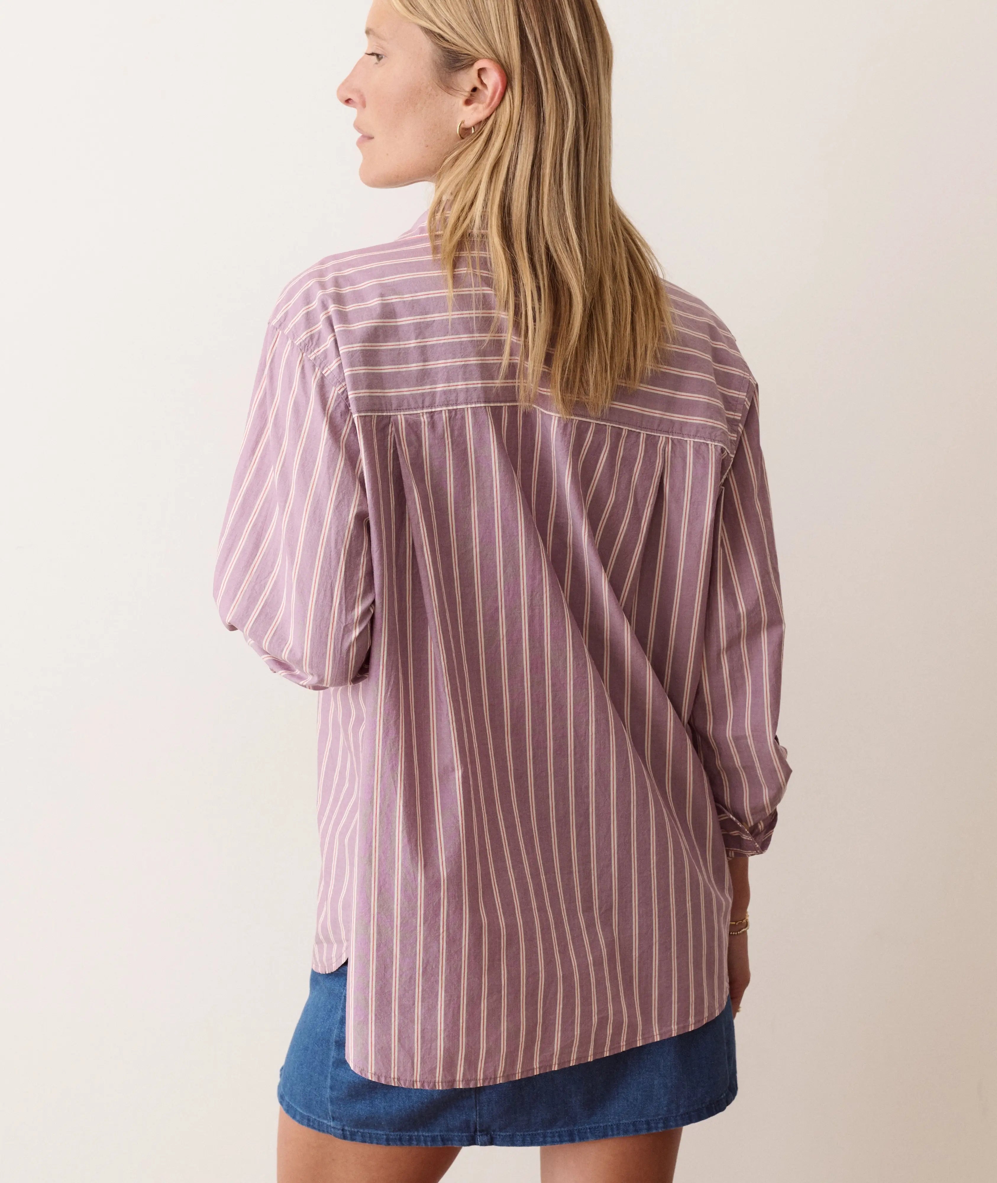 Marine Layer Jane Relaxed Shirt in Cali Poplin view 4