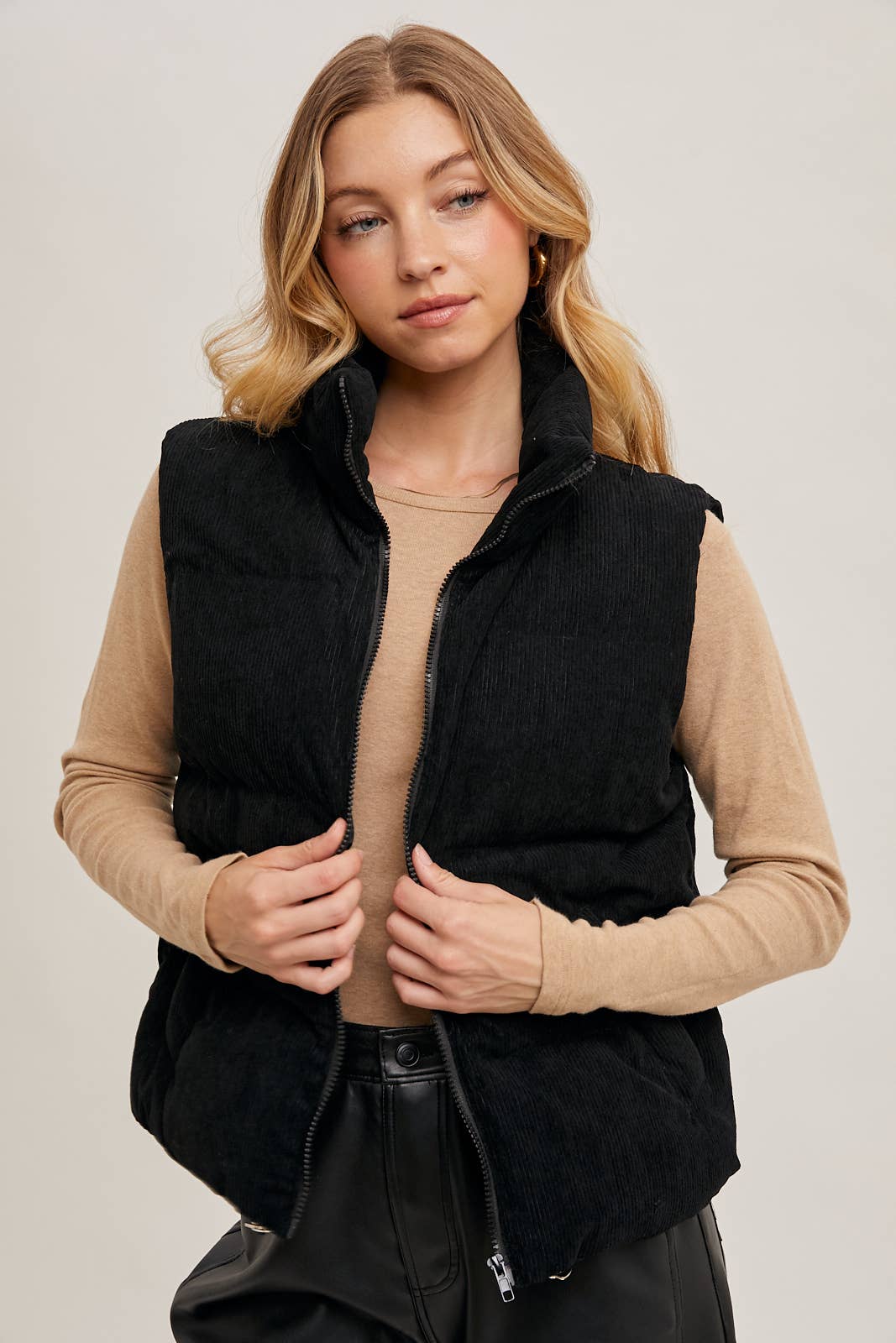 Bluivy Corduroy Quilted Puffer Vest view 11