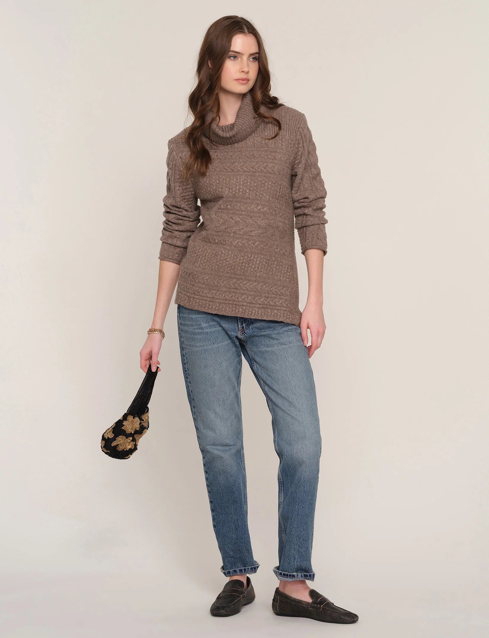 Heartloom Zadie Sweater - Mink view 4