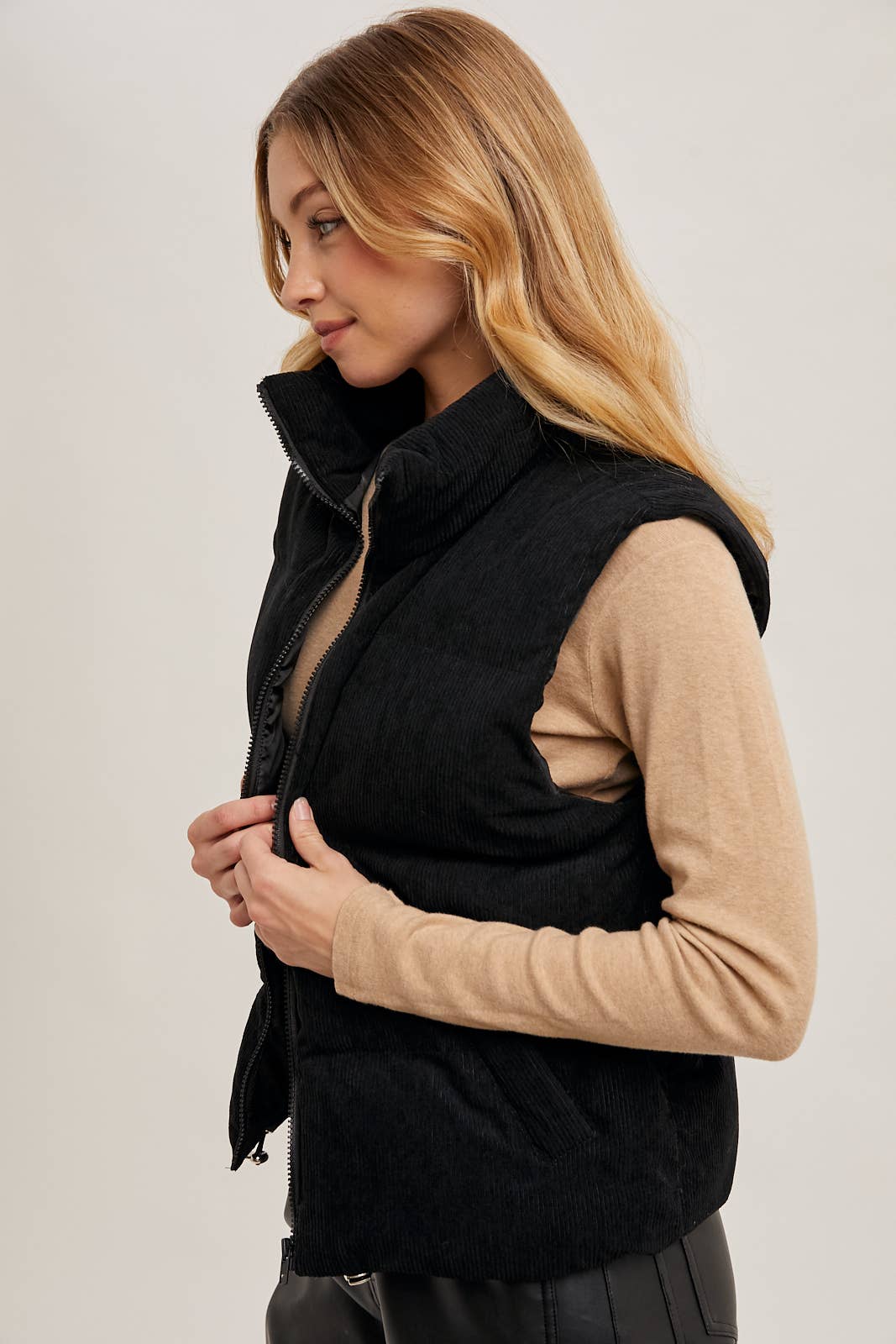 Bluivy Corduroy Quilted Puffer Vest view 12