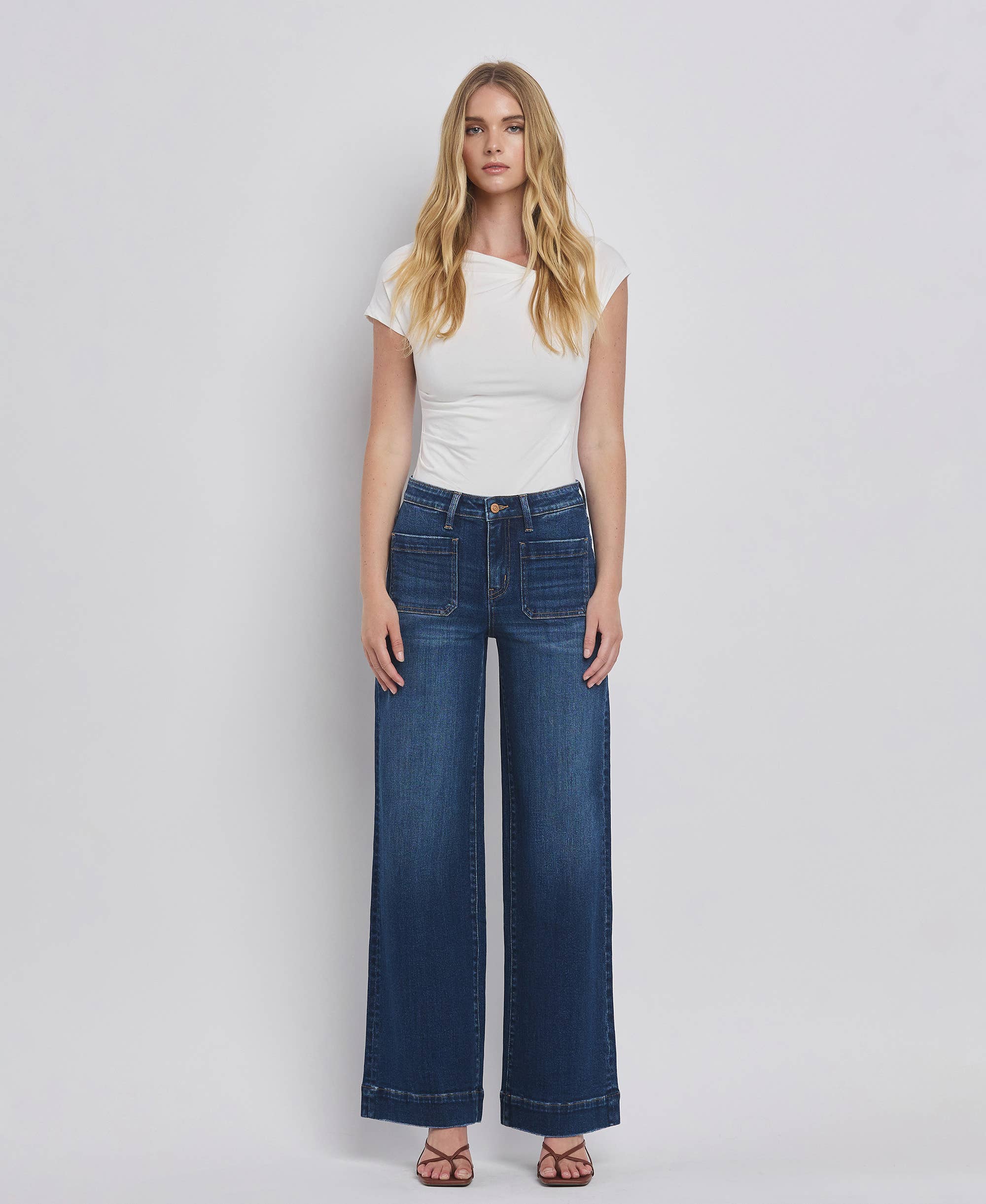 Flying Monkey High Rise Wide Trouser Jeans view 3