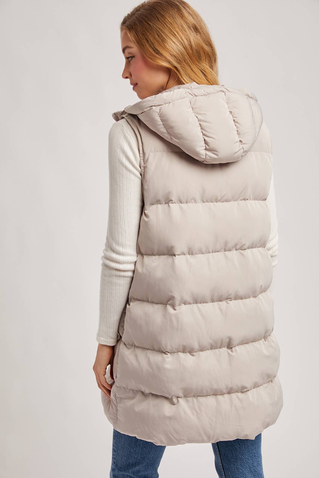 Bluivy - Hooded Longline Puffer Vest view 28