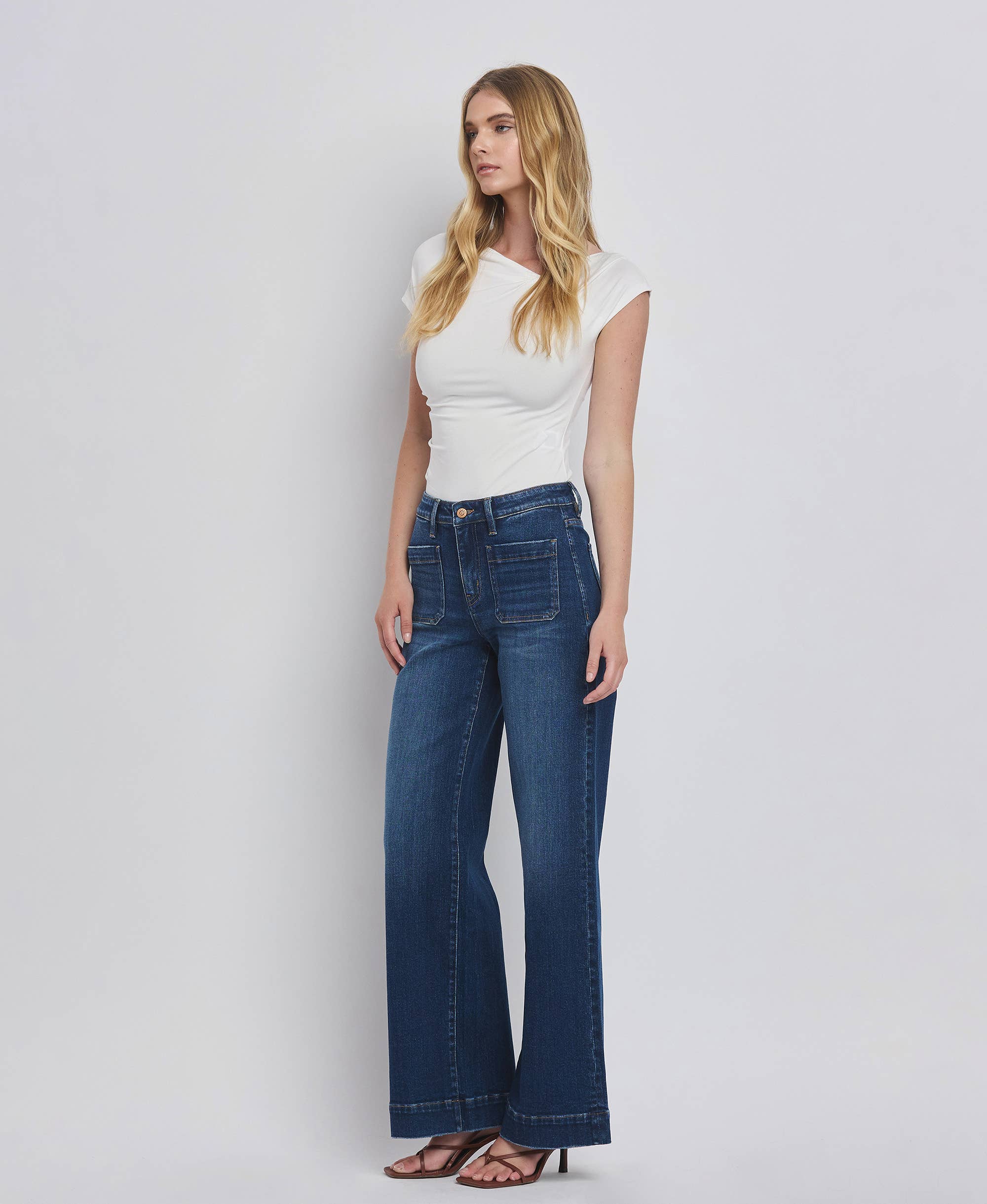 Flying Monkey High Rise Wide Trouser Jeans view 11