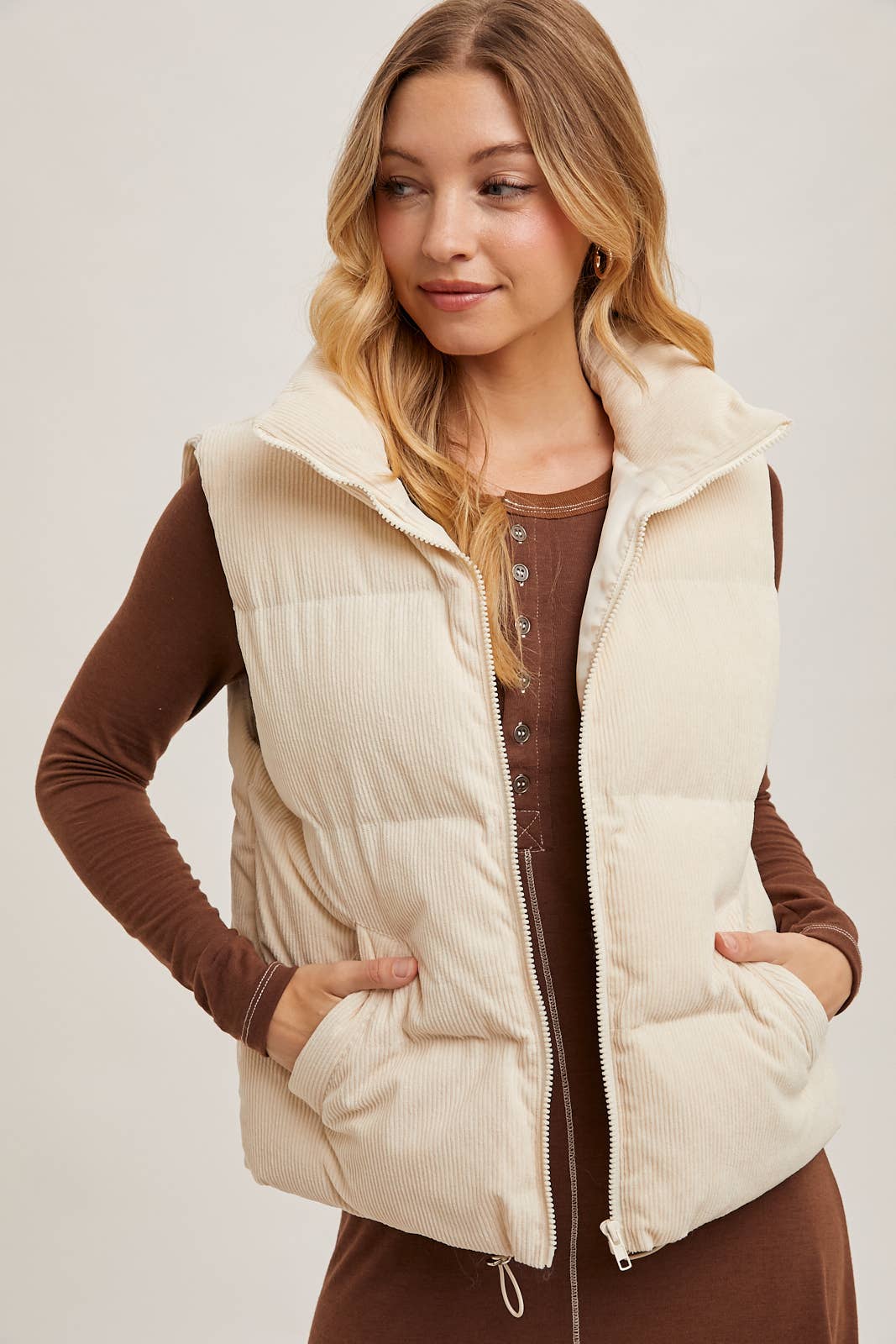 Bluivy Corduroy Quilted Puffer Vest view 24