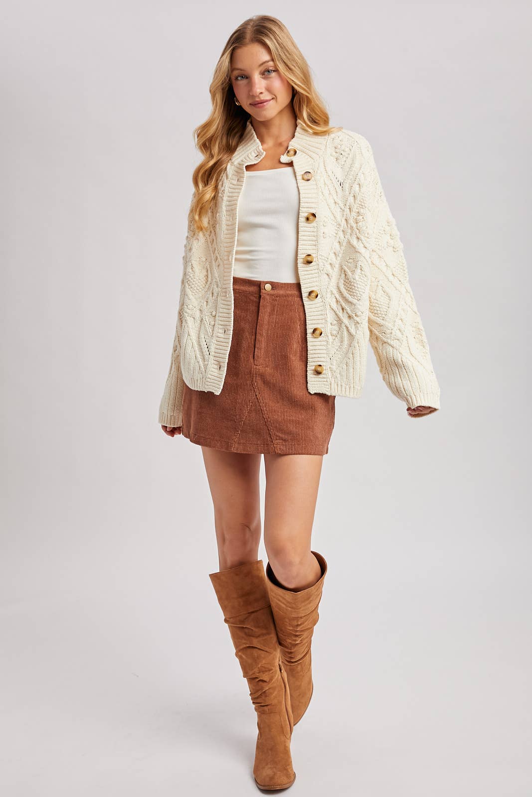 Bluivy Corduroy A-Line Mini Skirt view 8