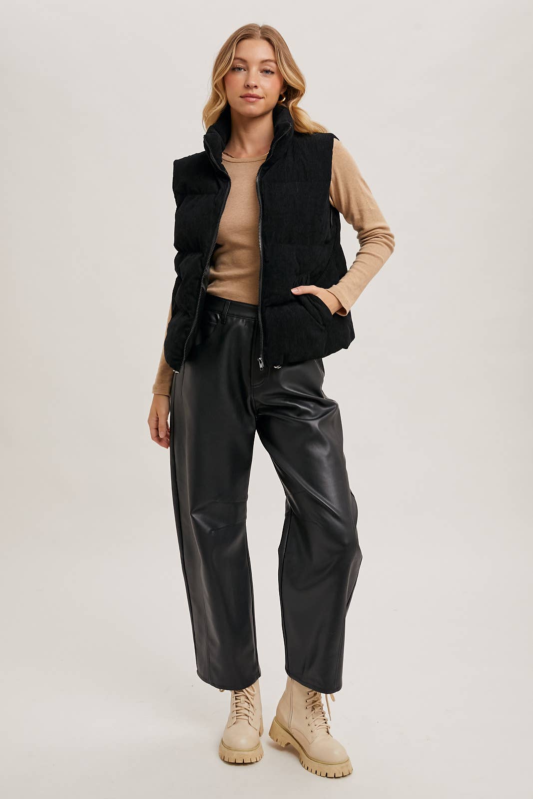 Bluivy Corduroy Quilted Puffer Vest view 15