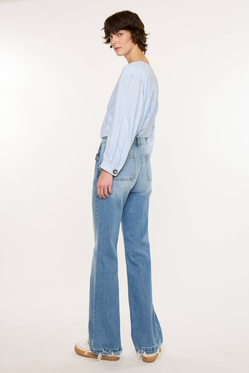 Kan Can USA High Rise Wide Flare Jeans view 5