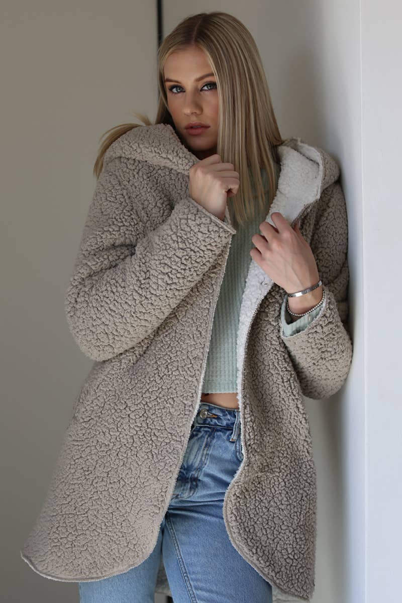 ANGIE Reversible Wobby Jacket with Pockets
