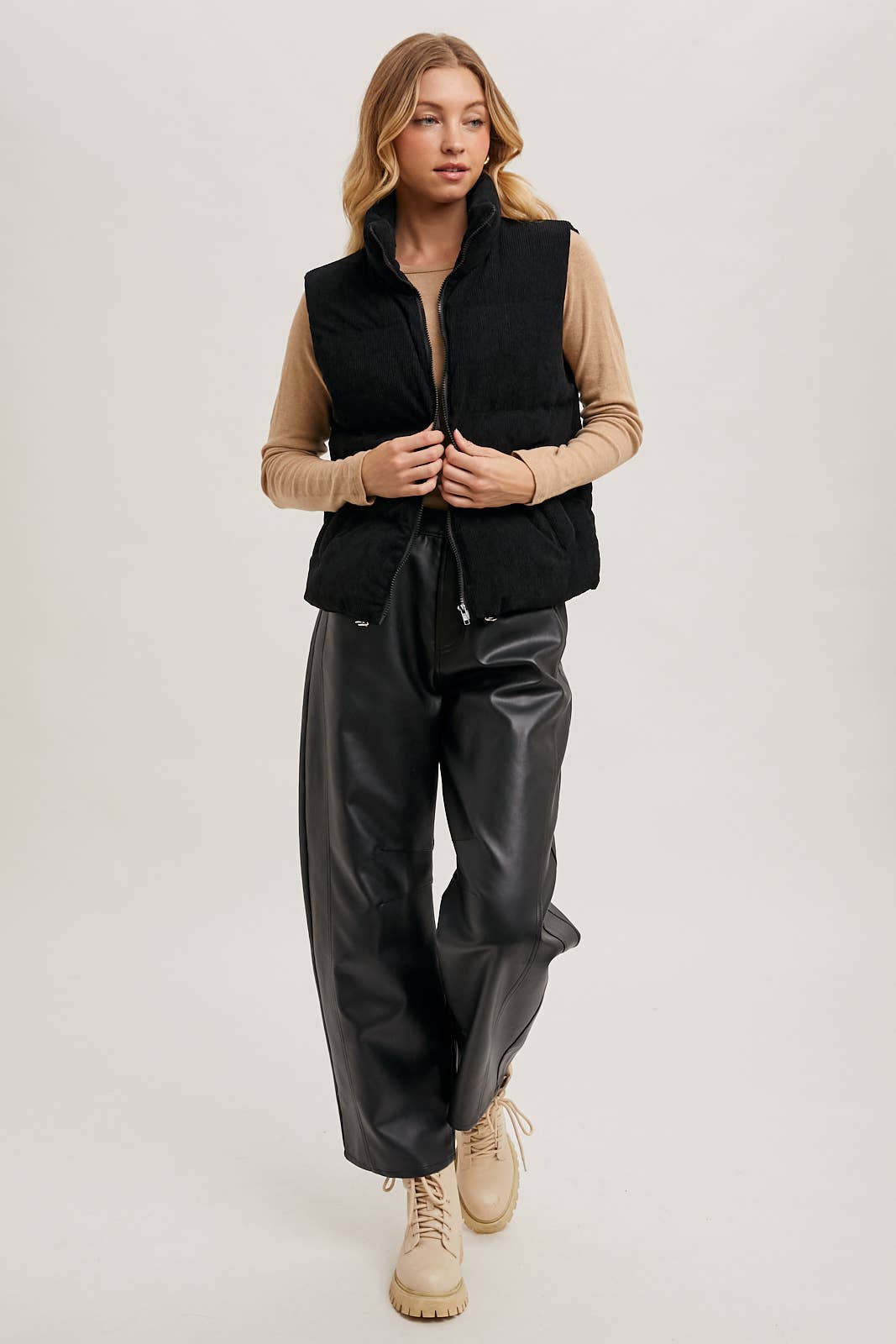 Bluivy Corduroy Quilted Puffer Vest view 16