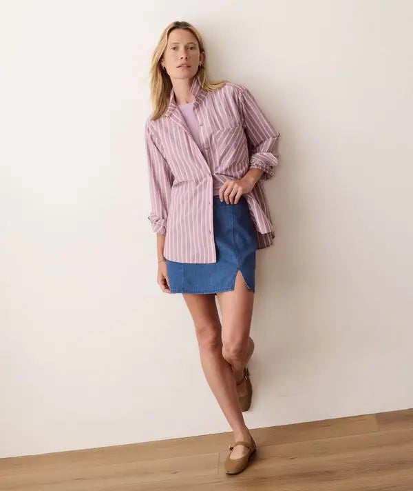 Marine Layer Jane Relaxed Shirt in Cali Poplin view 3