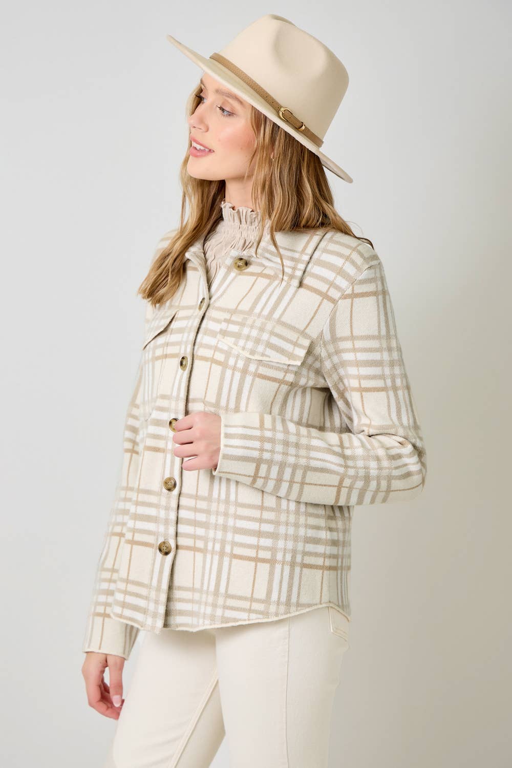 Mystree Check Pattern Sweater Jacket view 7