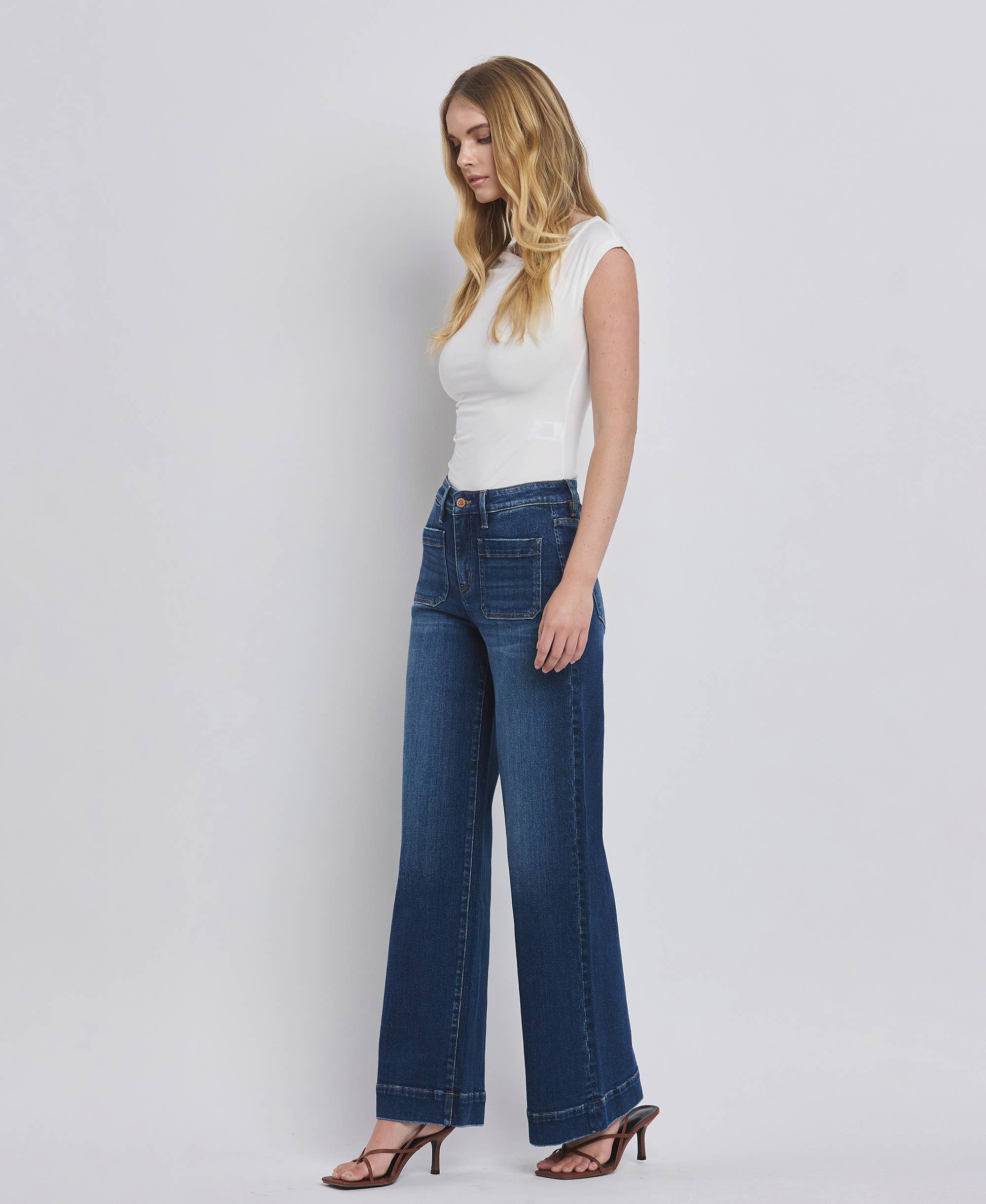 Flying Monkey High Rise Wide Trouser Jeans view 10