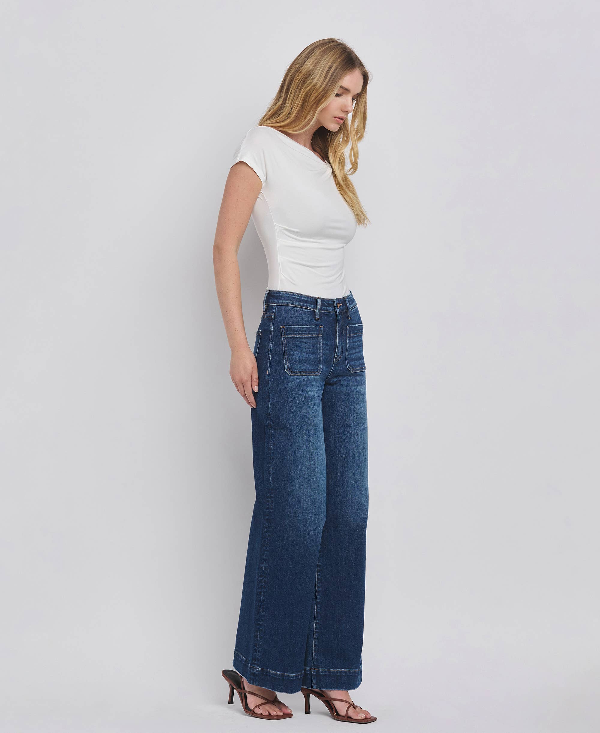 Flying Monkey High Rise Wide Trouser Jeans view 7
