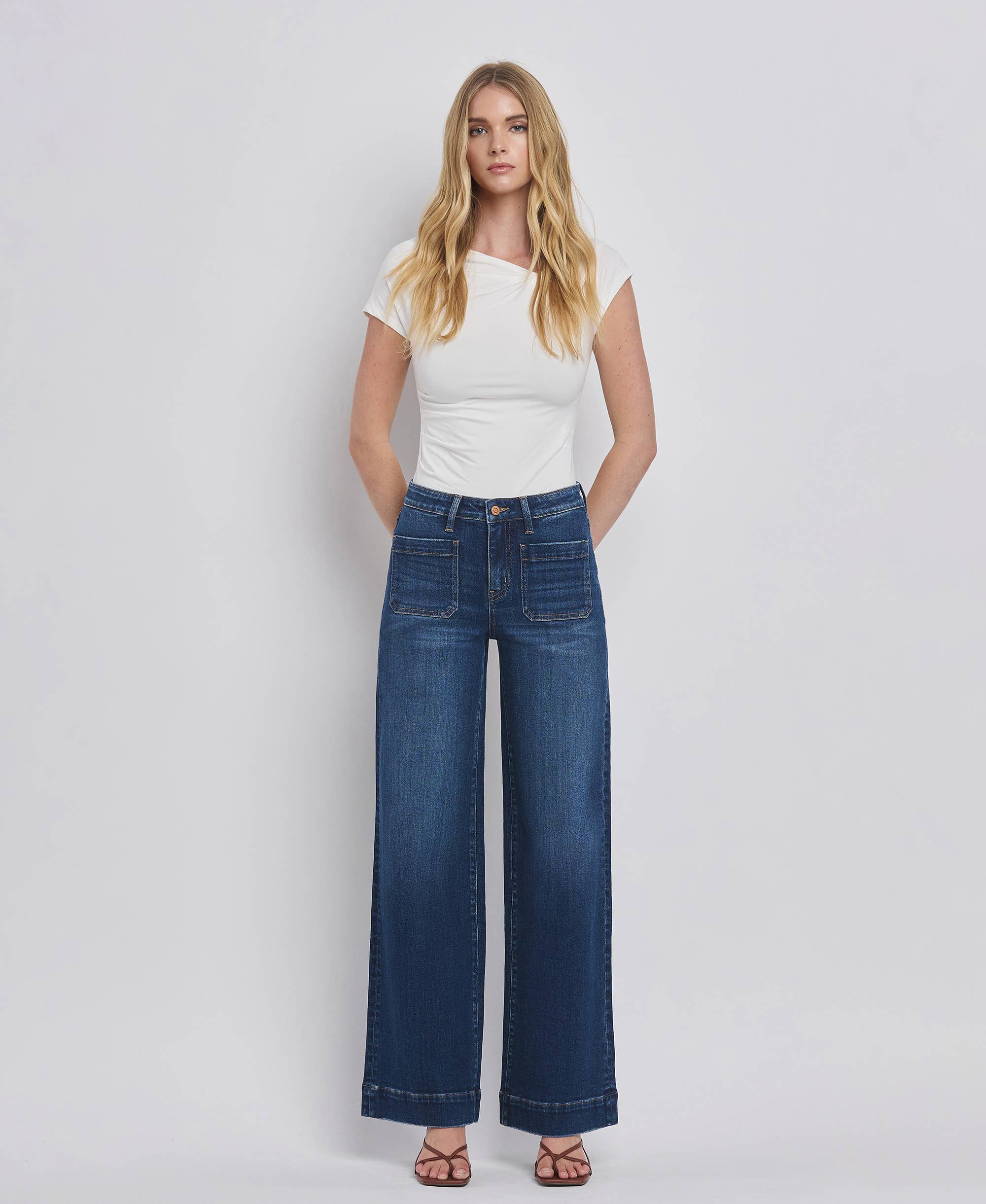 Flying Monkey High Rise Wide Trouser Jeans