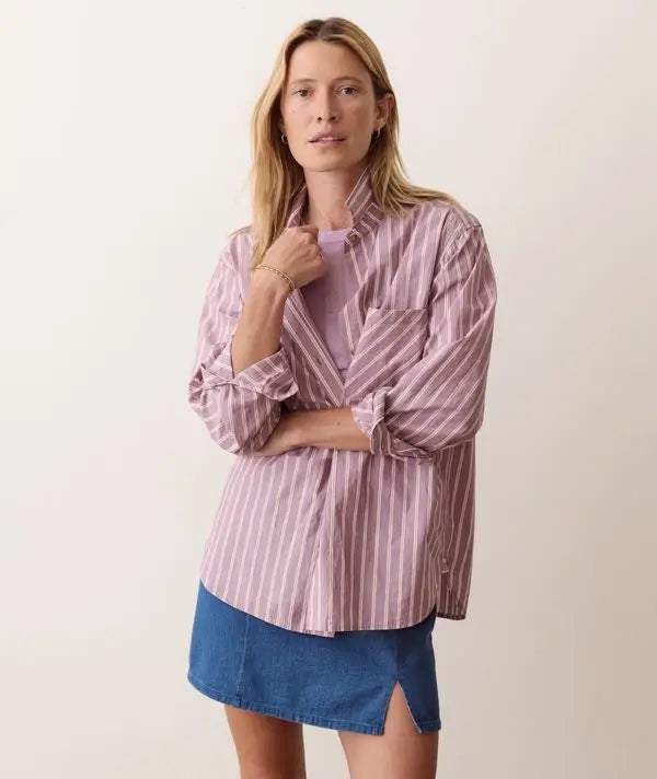 Marine Layer Jane Relaxed Shirt in Cali Poplin