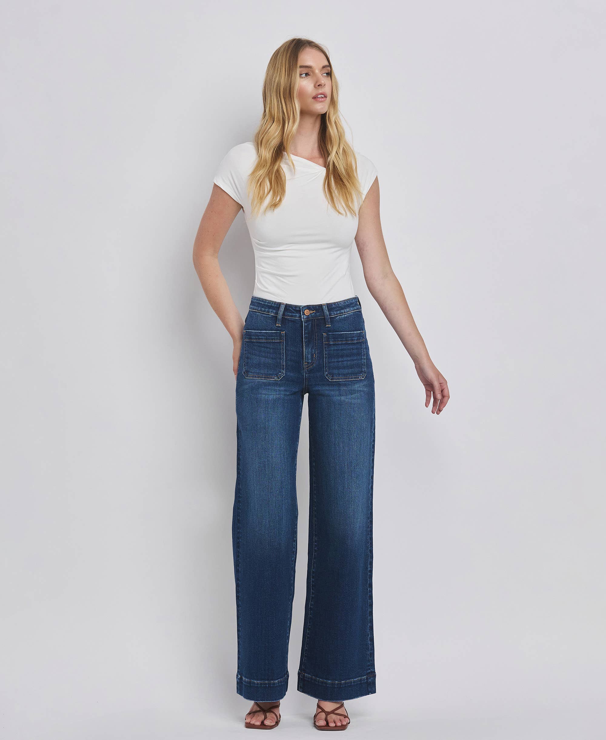 Flying Monkey High Rise Wide Trouser Jeans view 4